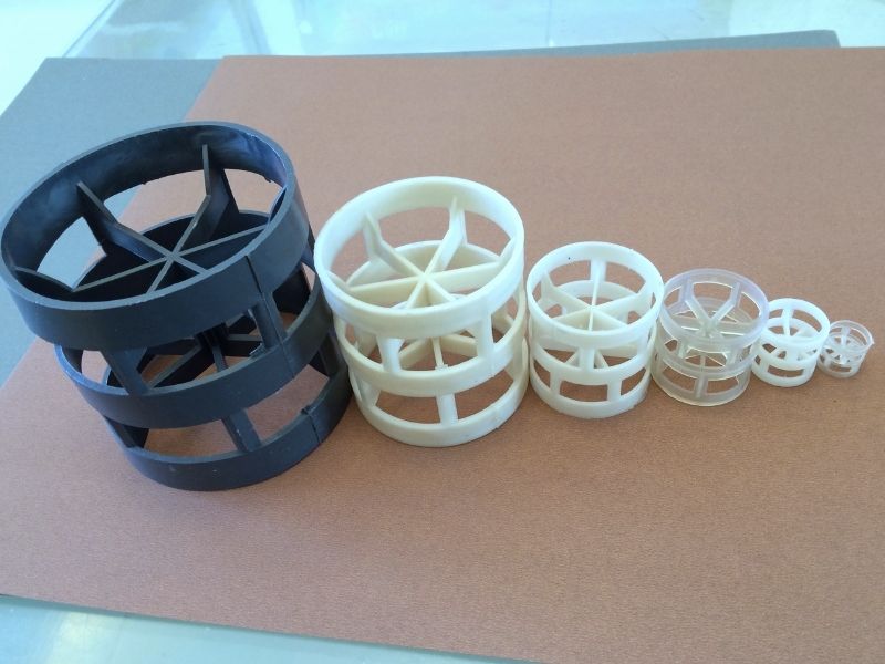 Plastic Pall Ring วัสดุ Polypropylene และ PVDF หลายขนาด