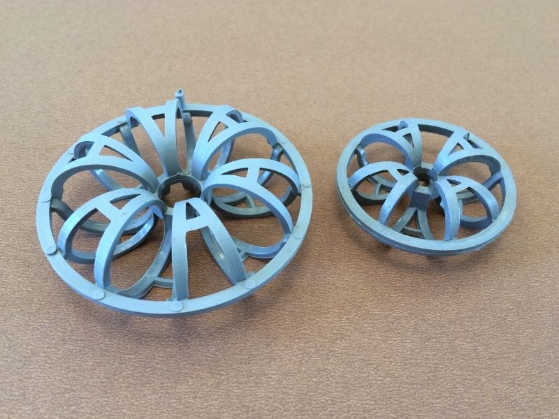 Rosette Ring Random Packing แบบเส้นใยเกลียว ผลิตจาก Polypropylene