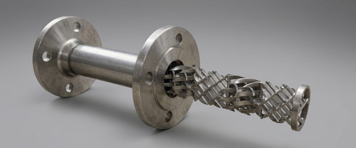 Static Mixer สำหรับของไหลความหนืดสูง พร้อม Housing แบบซีลขอบและชุด element แบบโครงตาข่าย