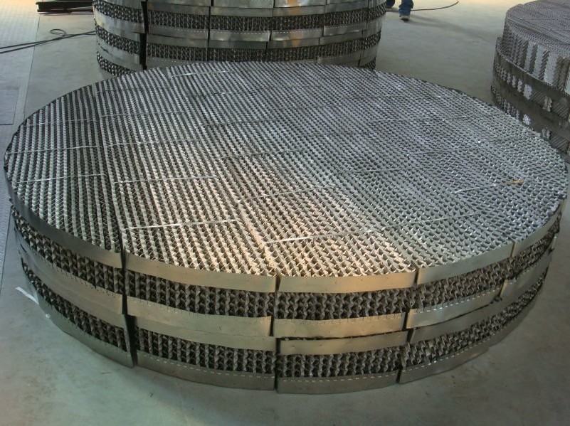 Structured Packing แบบ Corrugated Sheet สำหรับงาน Vacuum Distillation ประสิทธิภาพสูงและคอลัมน์ในอุตสาหกรรมปิโตรเคมี